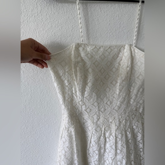 LILLY PULITZER CAITLIN WOMENS DRESS WHITE LACE STRAPLESS SIZE 12 - Picture 3 of 6